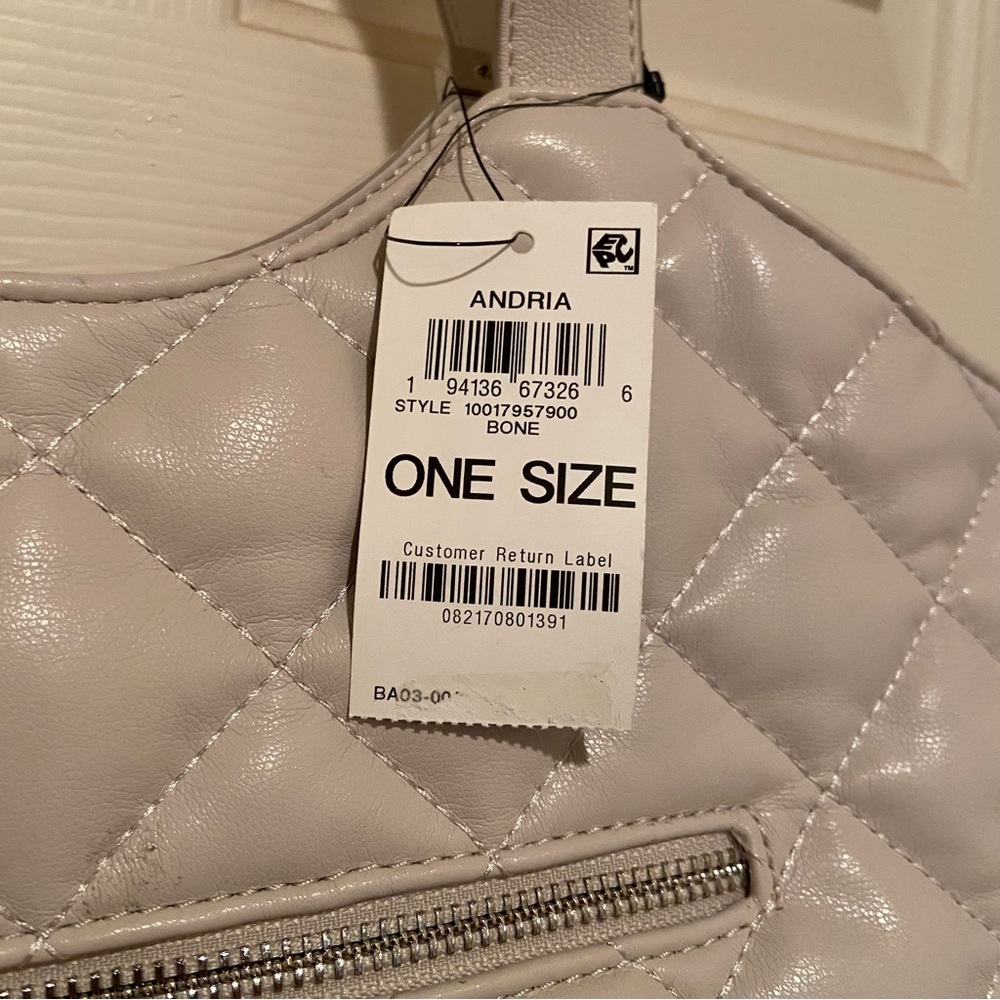 I.N.C. International Concepts Andria Quilted Extra Large Tote Bone NWT - Picture 7 of 13